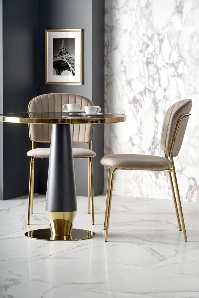Krzesło K499 VELVET beżowe w stylu glamour I sklep meblowy MIRAT. styl GLAMOUR