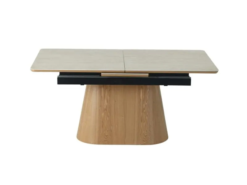 Stół ceramiczny Monaco 160-200 cm travertine beż dąb | MIRAT styl GLAMOUR