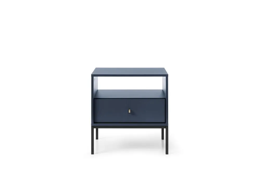 Szafka stojąca ALANI 54 cm granatowa mat do salonu i sypialni | MIRAT. w stylu LOFT kolekcja ALANI