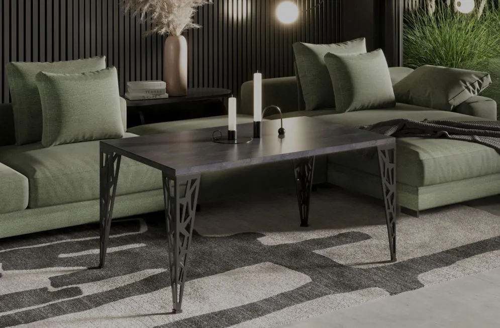Ława MONZA 100x60 beton ciemny loftowa I sklep meblowy MIRAT. styl LOFT