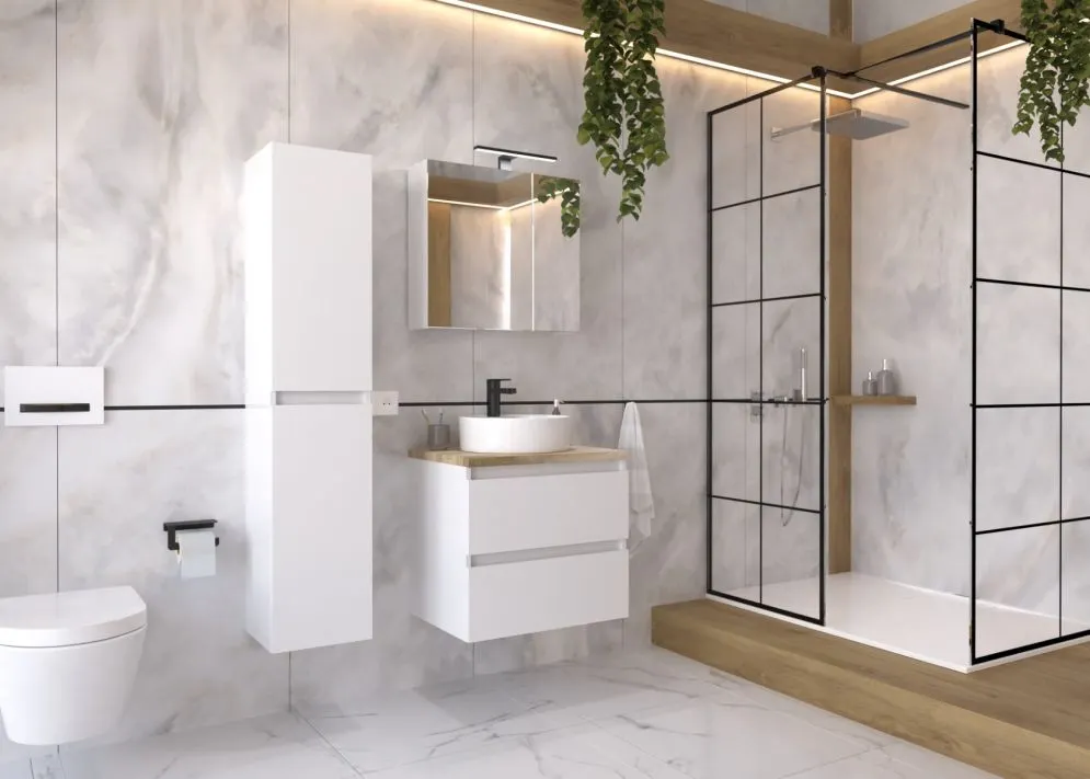 Szafka pod umywalkę ARCO 80 cm biała połysk modułowa | MIRAT