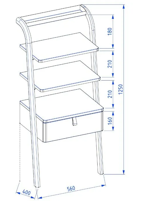Regał łazienkowy MOSS 50 cm jasno szary półmat z szufladą | MIRAT kolekcja MOSS