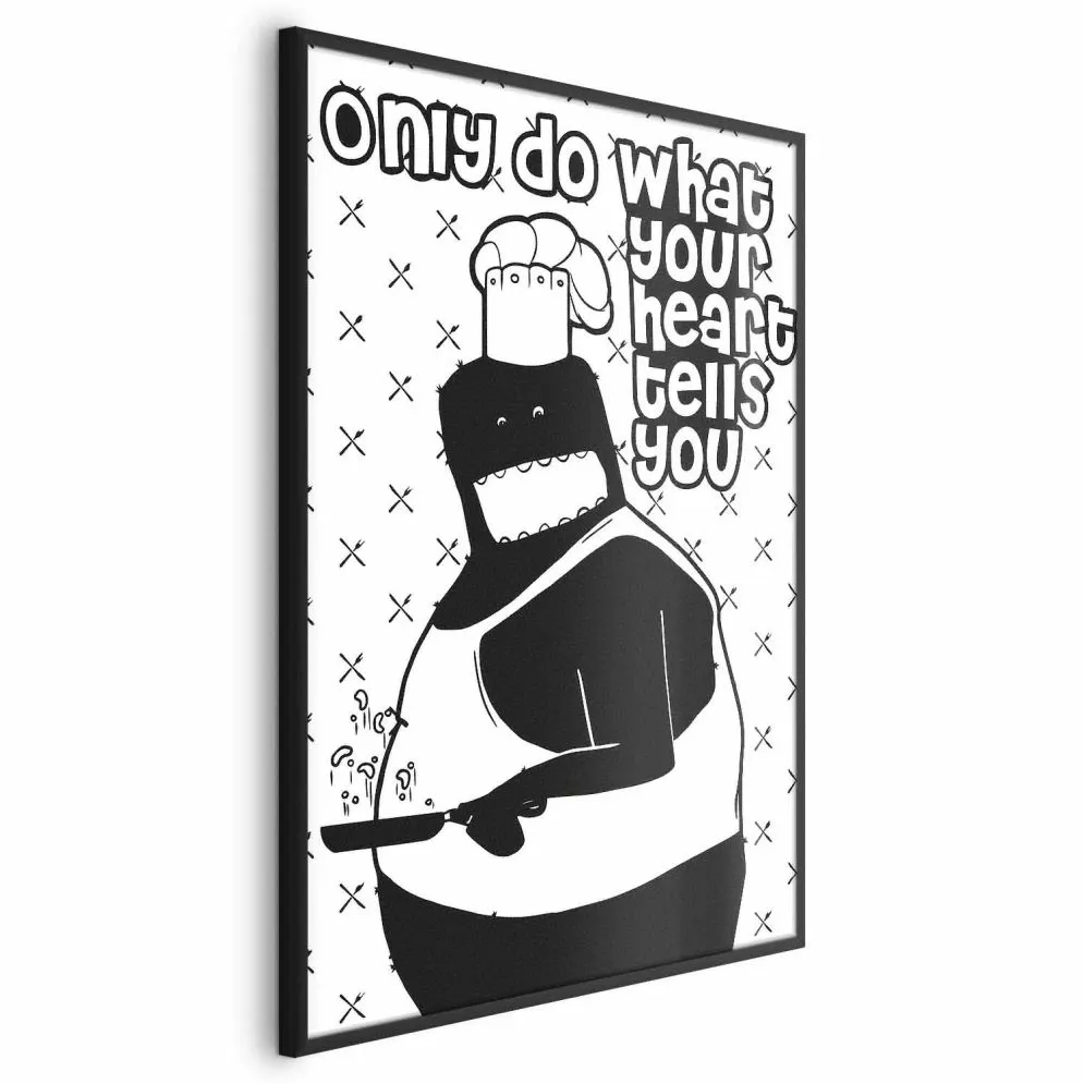 Plakat Motto 29,7x42 cm z ramą czarną bez marginesu | MIRAT.