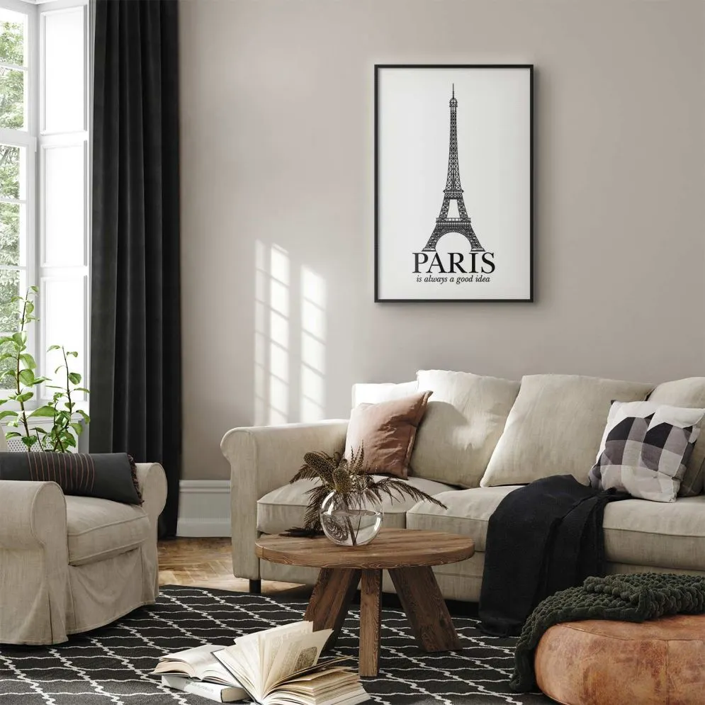 Plakat Paris 40x60 cm z ramą czarną bez marginesu | MIRAT.