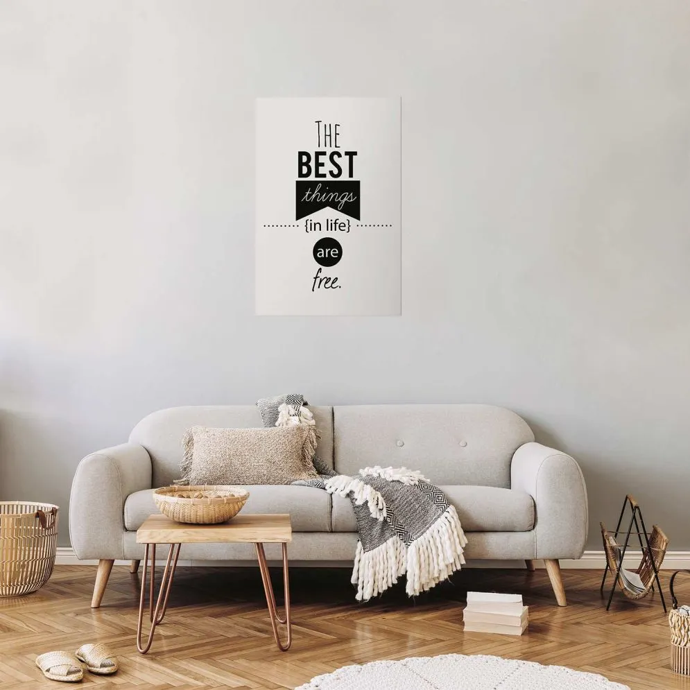 Plakat Best things in life 29,7x42 cm bez ramy z marginesem | MIRAT.