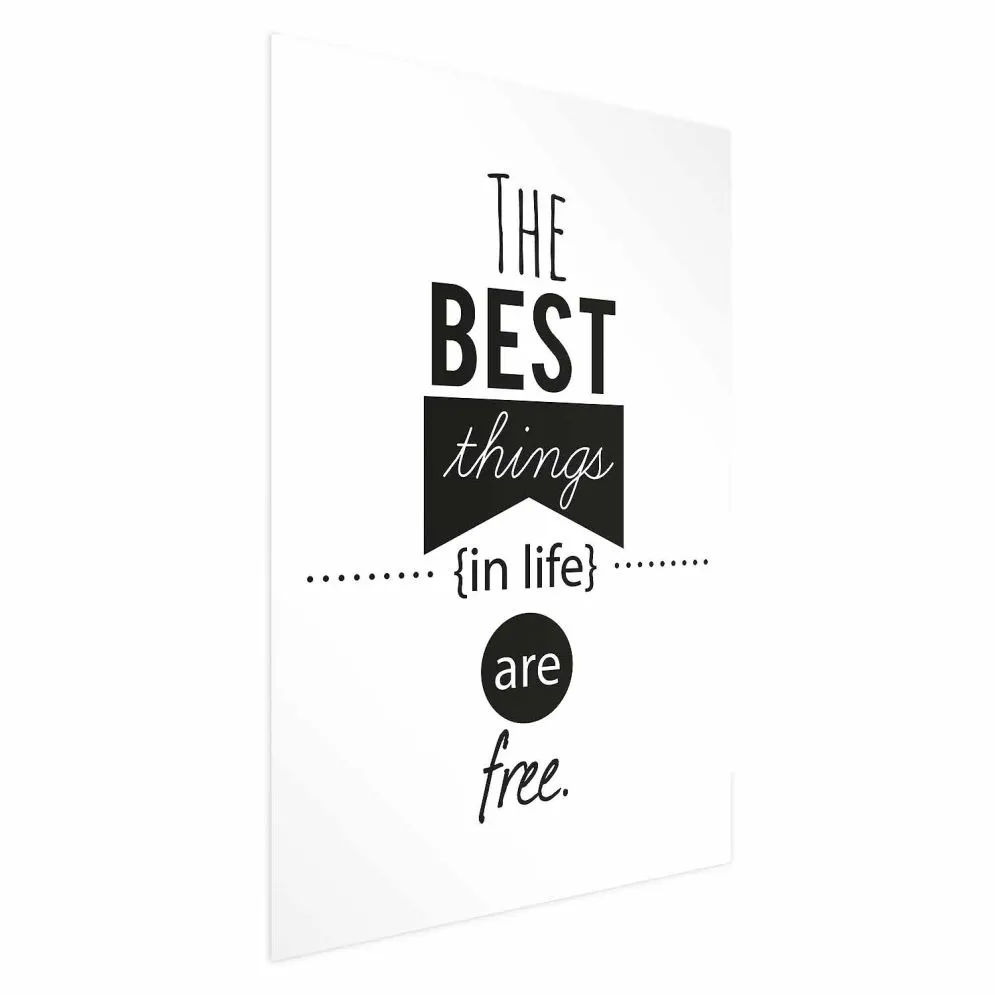 Plakat Best things in life 29,7x42 cm bez ramy z marginesem | MIRAT.