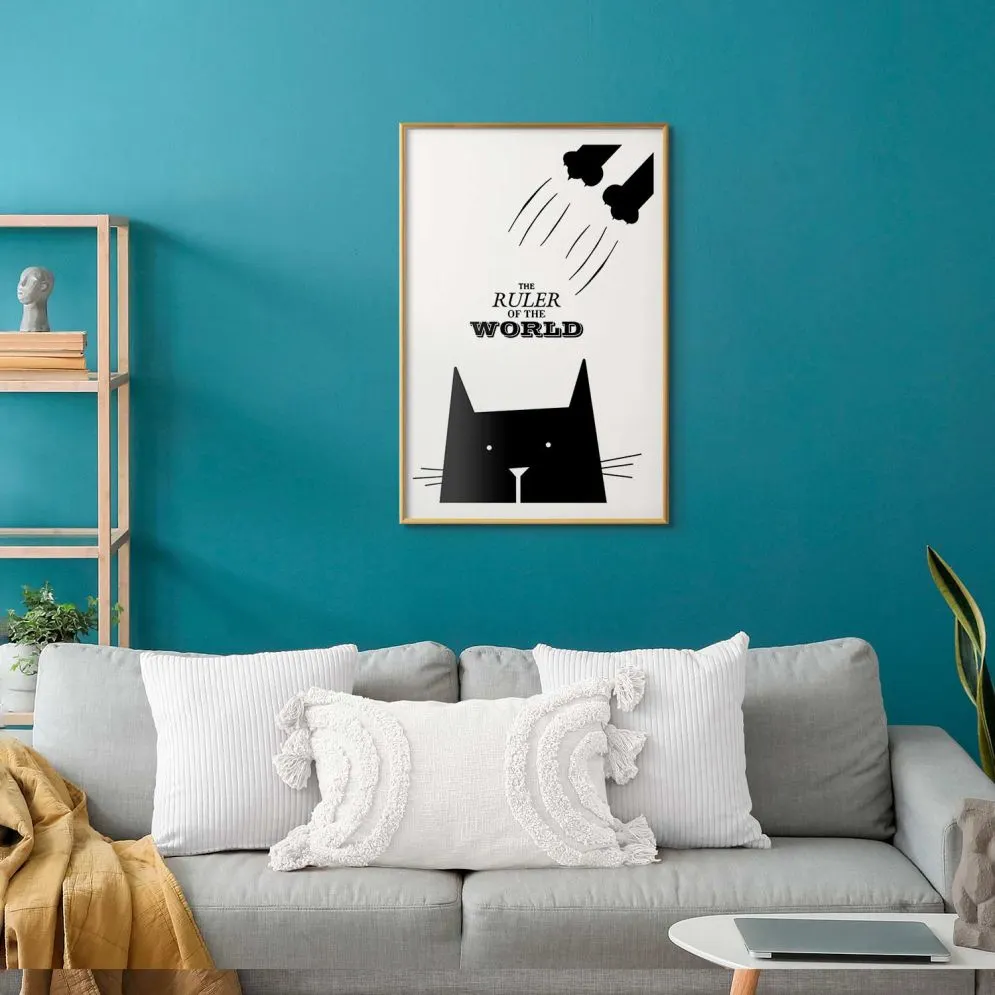 Plakat Król świata 29,7x42 cm z ramą złotą bez marginesu | MIRAT.