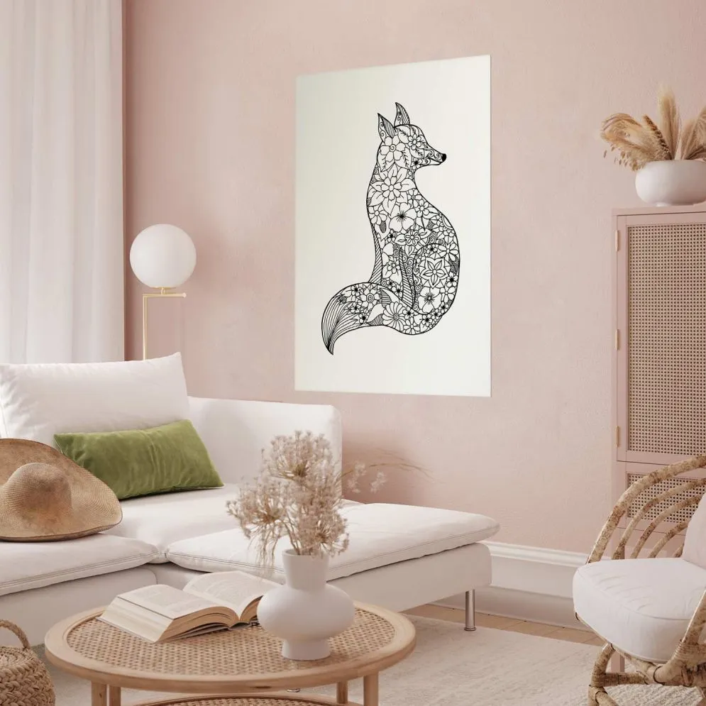 Plakat Lis w kwiaty 60x90 cm bez ramy z marginesem | MIRAT.