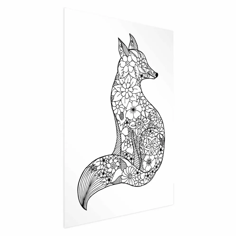 Plakat Lis w kwiaty 21x30 cm bez ramy bez marginesu | MIRAT.