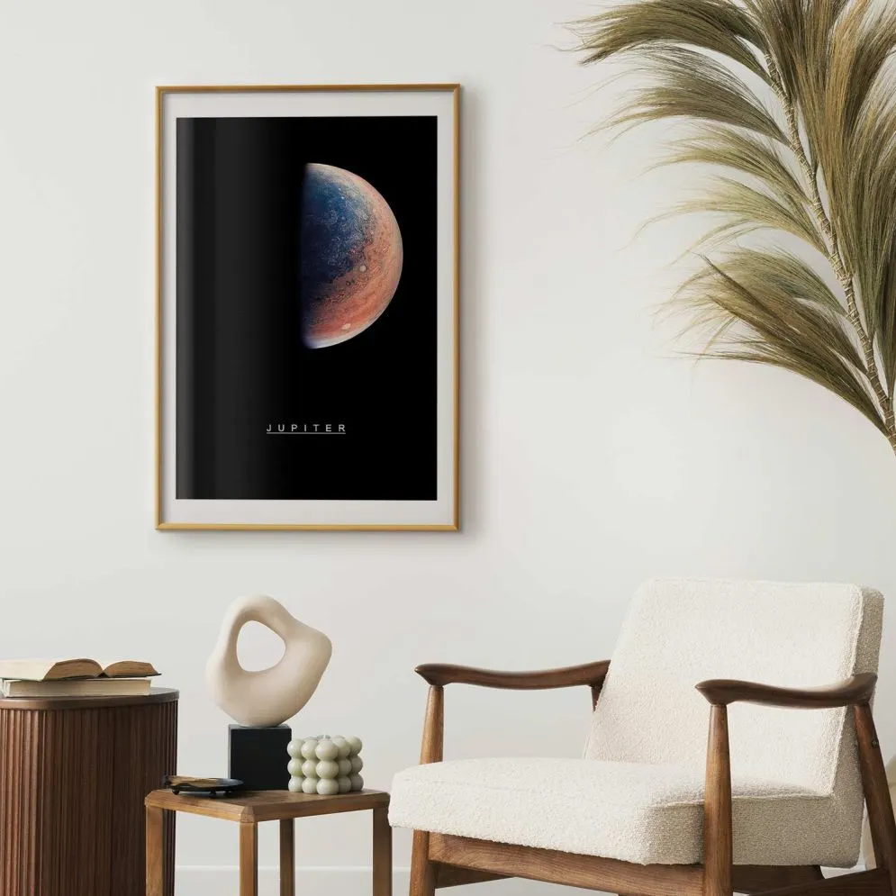 Plakat Jowisz 40x60 cm z ramą złotą z marginesem | MIRAT.