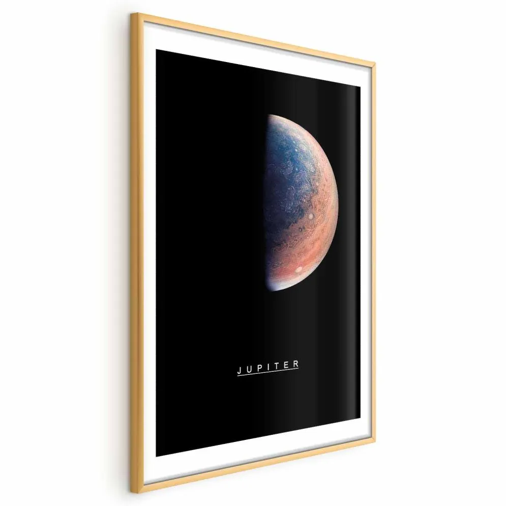 Plakat Jowisz 40x60 cm z ramą złotą z marginesem | MIRAT.