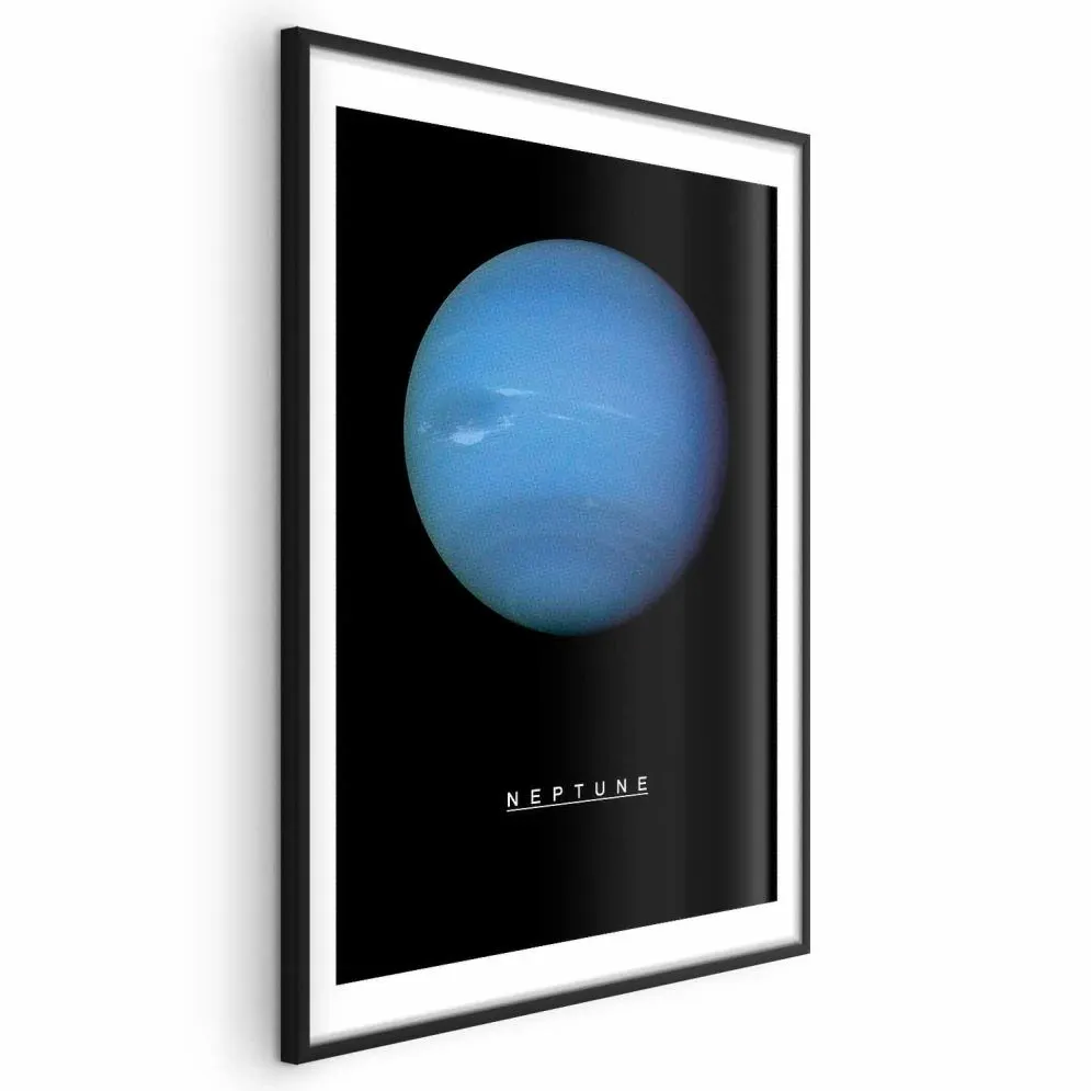 Plakat Neptun 40x60 cm z ramą czarną z marginesem | MIRAT.