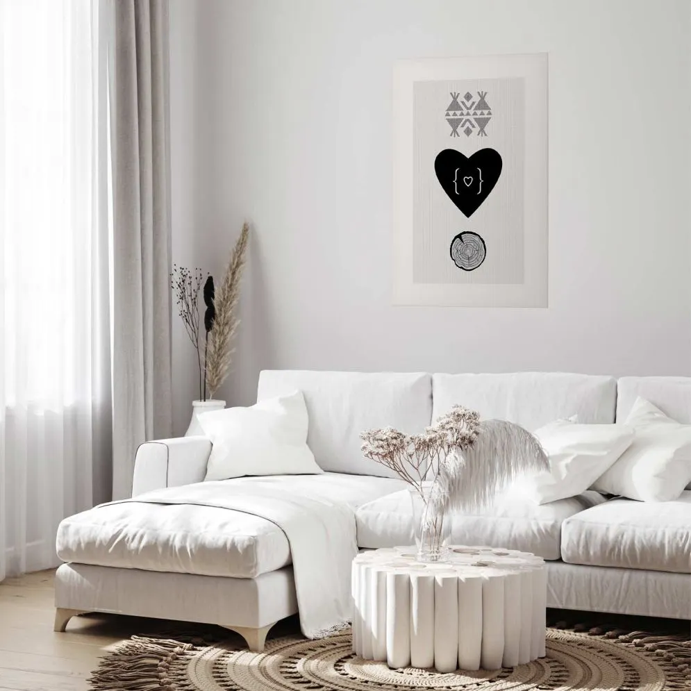 Plakat Serce i pień 60x90 cm bez ramy bez marginesu | MIRAT.
