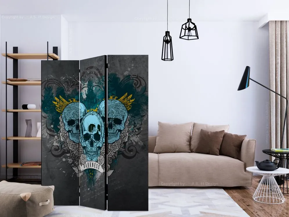 Parawan akustyczny Abstrakcje 135x172 cm 3-częściowy szary | MIRAT.