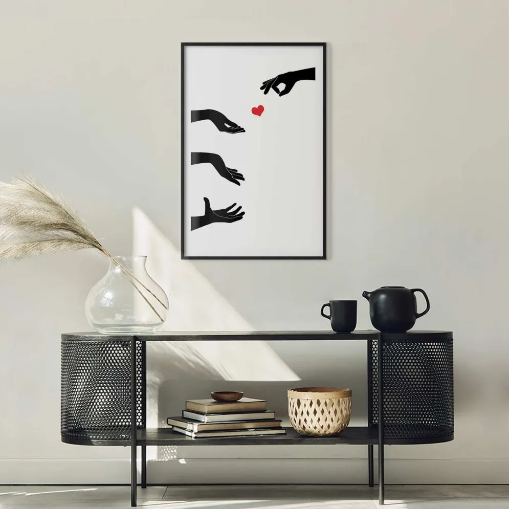 Plakat Pstryczek 29,7x42 cm z ramą czarną z marginesem | MIRAT.