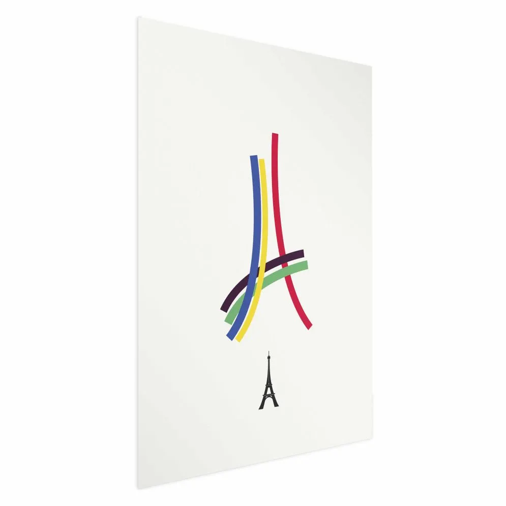 Plakat Abstrakcyjna Wieża Eiffla 29,7x42 cm bez ramy z marginesem | MIRAT.