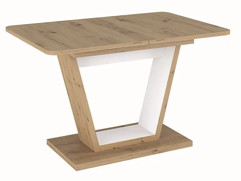 Stół rozkładany NIGEL dąb artisan/biały mat designerski | MIRAT.
