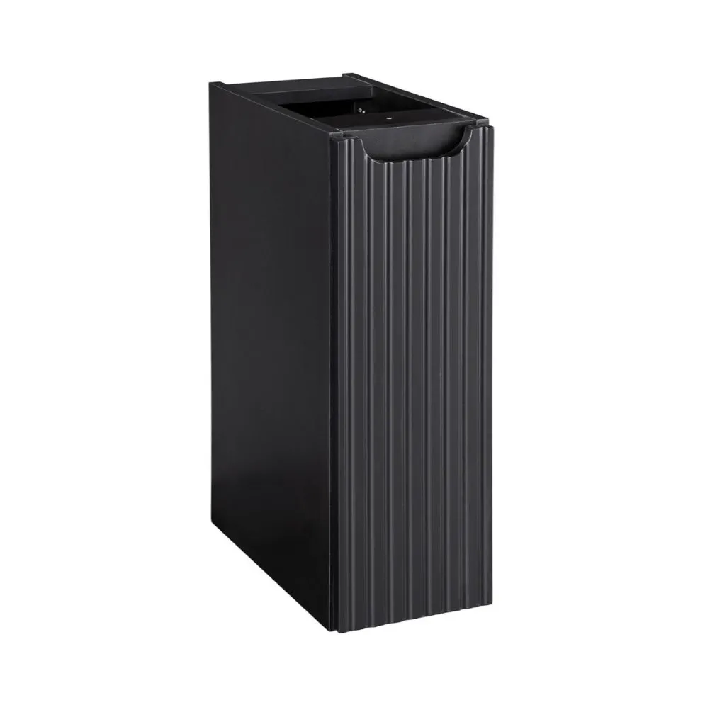 Szafka łazienkowa NOVA BLACK D2 81-20-1D 20cm czarna wąska I sklep meblowy MIRAT. styl RYFLOWANY