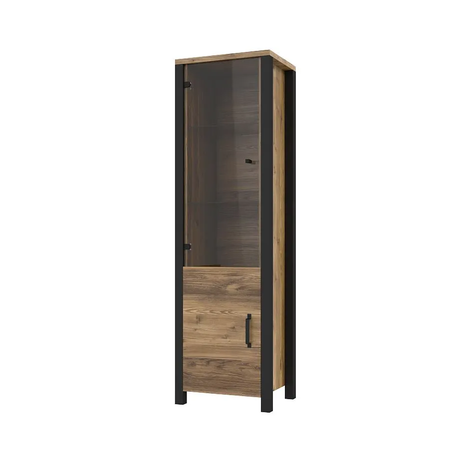 Witryna OLIN 2D appenzeller/czarna I sklep meblowy MIRAT. styl LOFT kolekcja OLIN