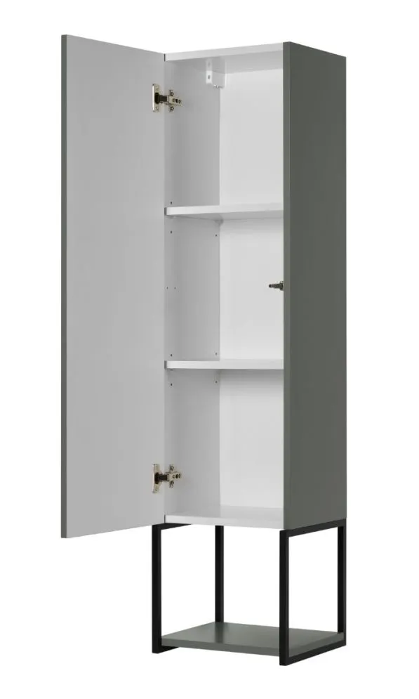 Szafka łazienkowa wysoka LOV 33 cm szaro-zielona półmat słupek| MIRAT  kolekcja LOV
