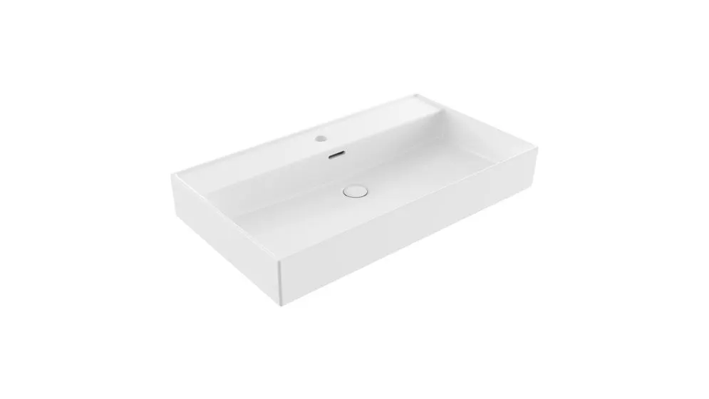 Umywalka wpuszczana OPTIMA 80 cm biała ceramiczna | MIRAT