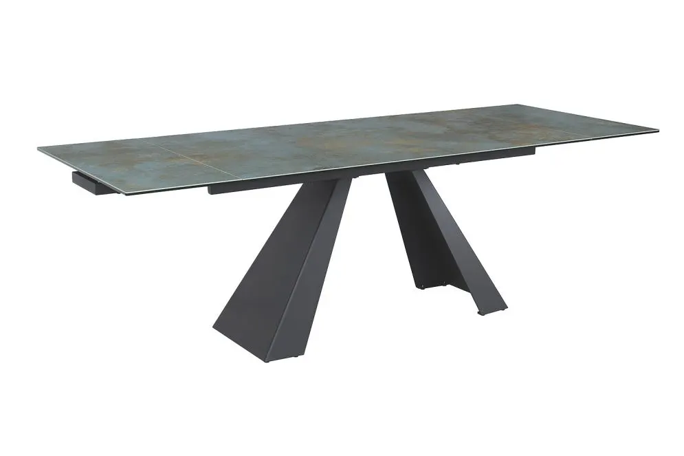 Stół SALVADORE CERAMIC 160(240)x90 turkusowy I sklep meblowy MIRAT. styl LOFT