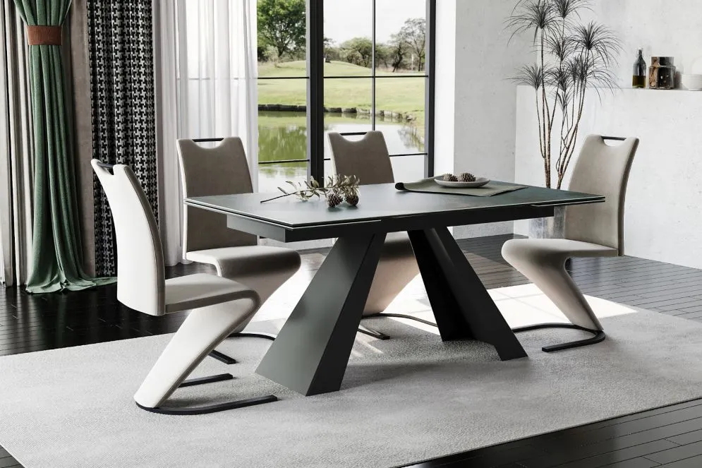 Stół SALVADORE CERAMIC 160(240)x90 turkusowy I sklep meblowy MIRAT. styl LOFT
