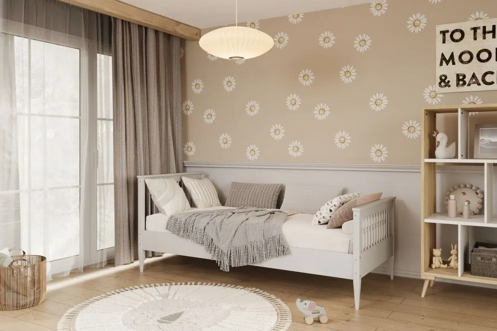 Białe łóżko dla dziecka z drewna sosnowego Mija 160x80 | MIRAT