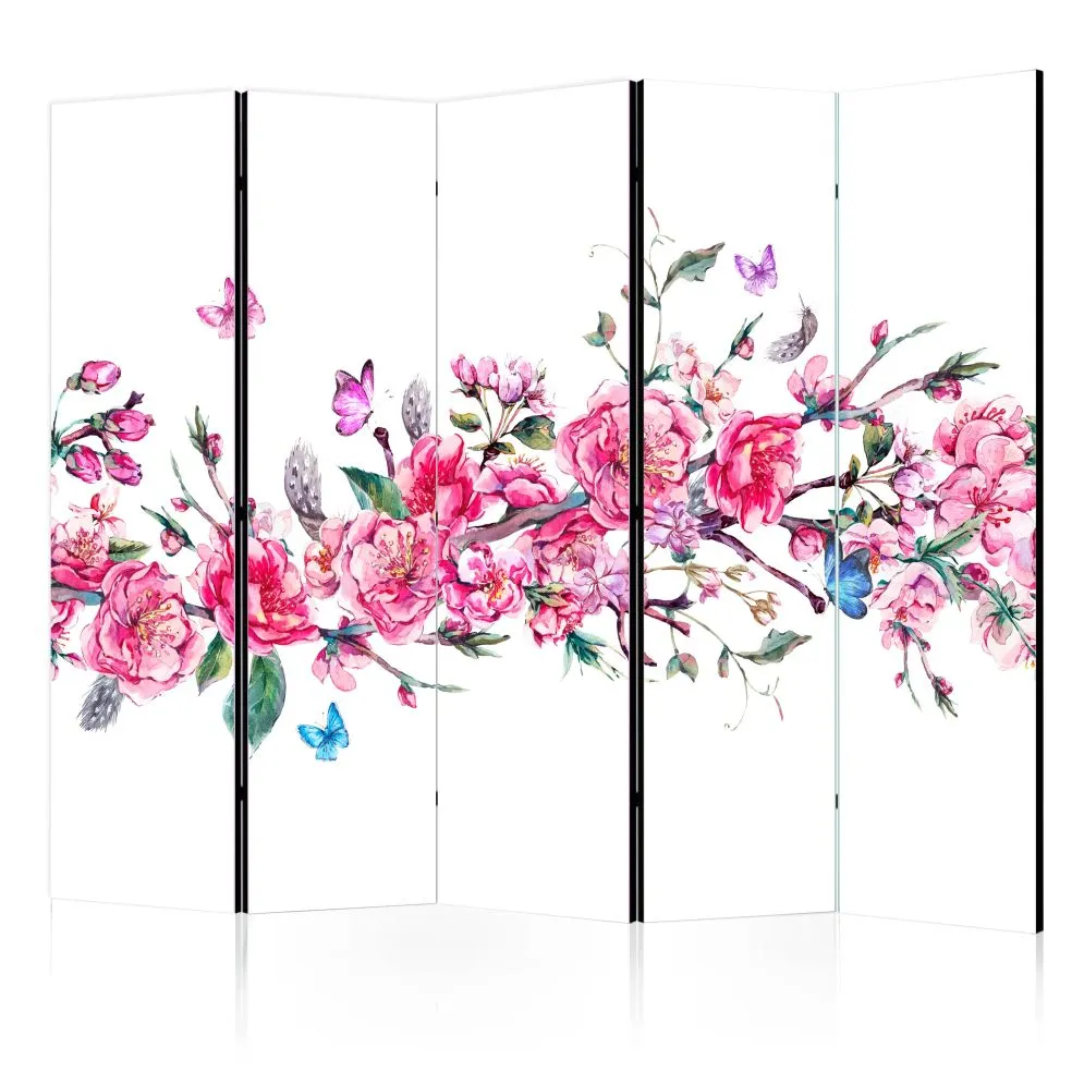 Parawan akustyczny Orient 225x172 cm 5-częściowy szary | MIRAT.