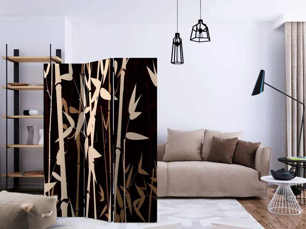 Parawan akustyczny Orient 135x172 cm 3-częściowy czarny | MIRAT.