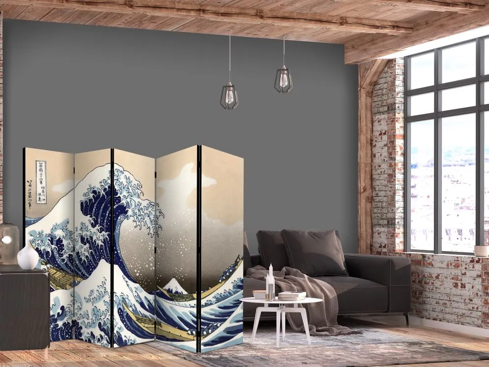 Parawan dwustronny Orient 225x172 cm 5-częściowy wielokolorowy | MIRAT.
