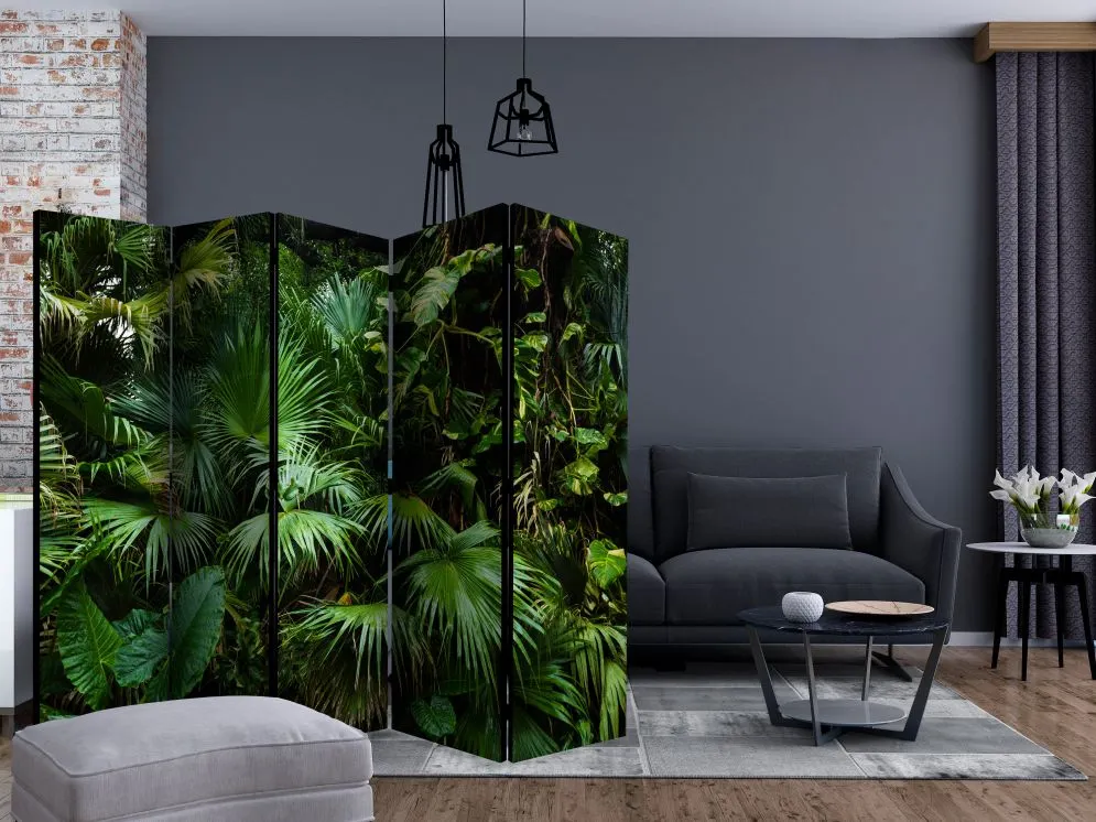 Parawan akustyczny Liście 225x172 cm 5-częściowy zielony | MIRAT.