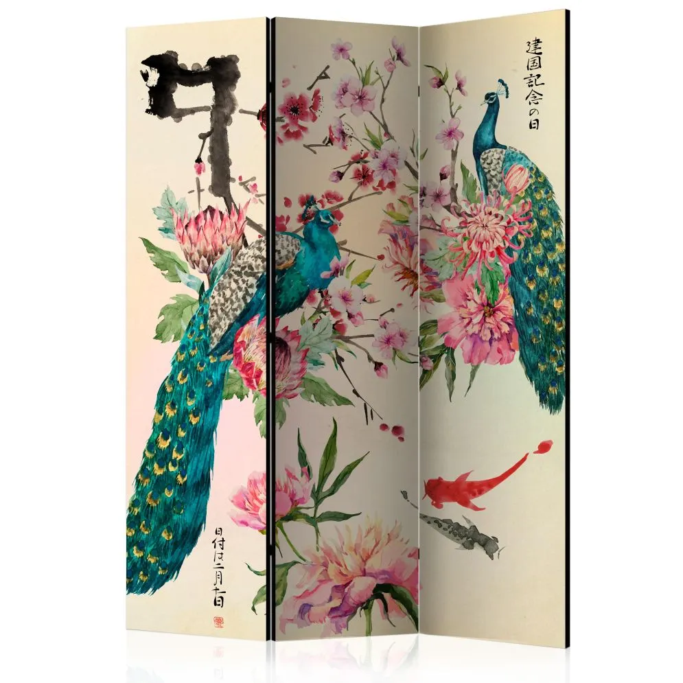 Parawan akustyczny Orient 135x172 cm 3-częściowy wielokolorowy | MIRAT.