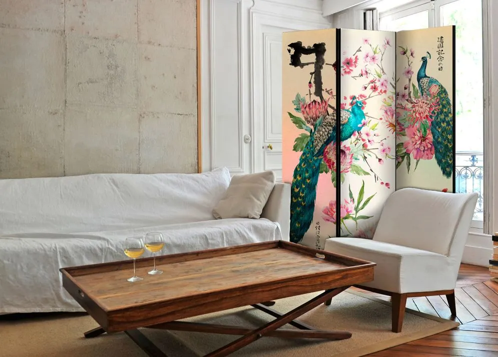 Parawan akustyczny Orient 135x172 cm 3-częściowy wielokolorowy | MIRAT.