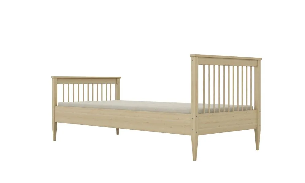 Duże drewniane łóżko młodzieżowe Mija 200x90 naturalne | MIRAT