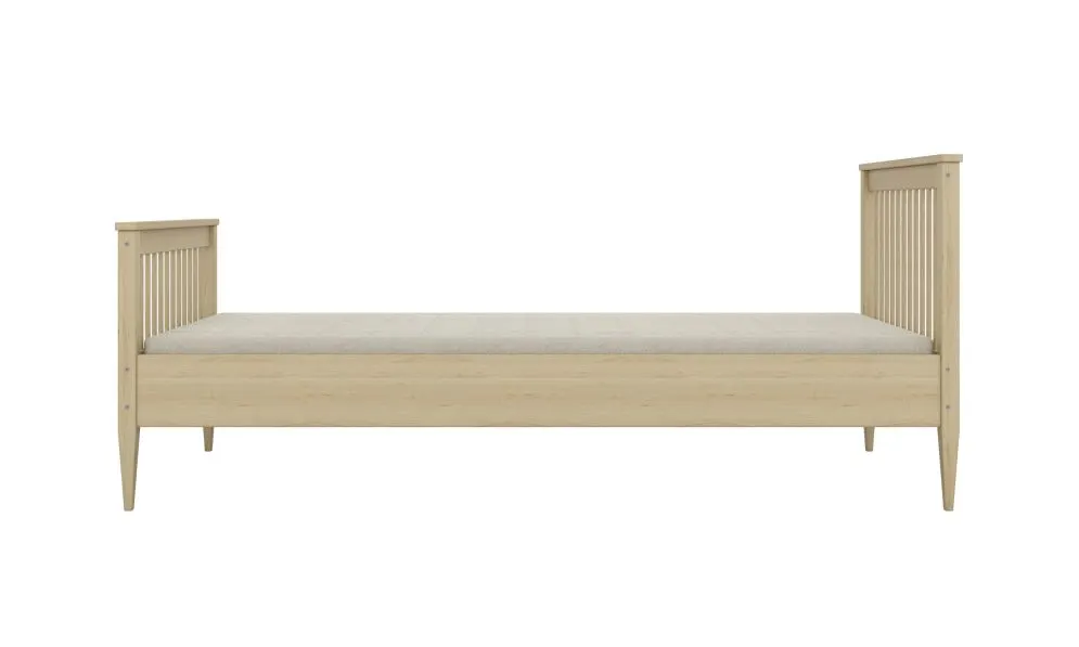 Duże drewniane łóżko młodzieżowe Mija 200x90 naturalne | MIRAT