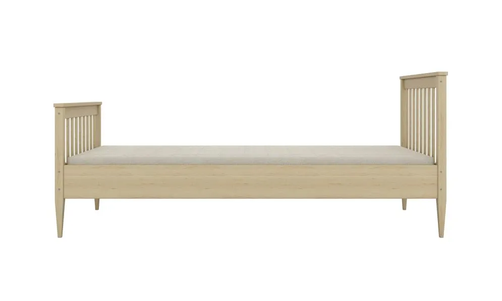 Duże łóżko z surowego drewna Bajtek 200x90 do malowania | MIRAT
