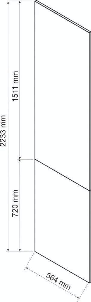 Panel boczny ADELE 223,3x56,4 szary I sklep meblowy MIRAT. styl LOFT kolekcja ADELE