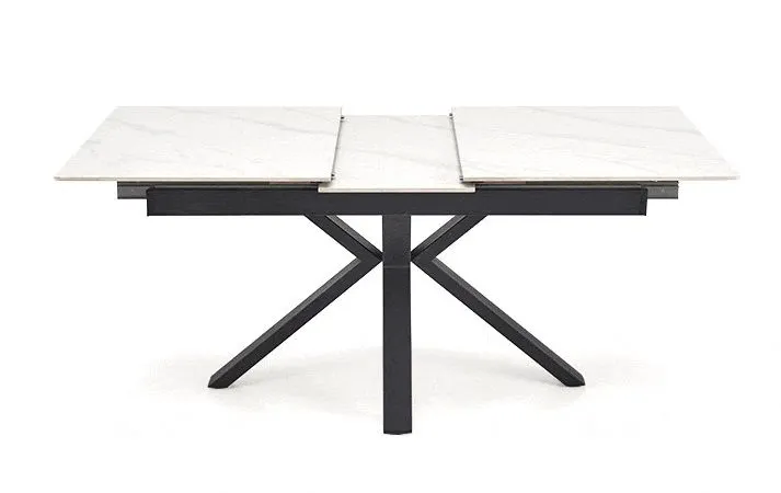 Prostokątny stół rozkładany PLATAN 140(180)x85 biały marmur/czarny I sklep meblowy MIRAT. styl LOFT