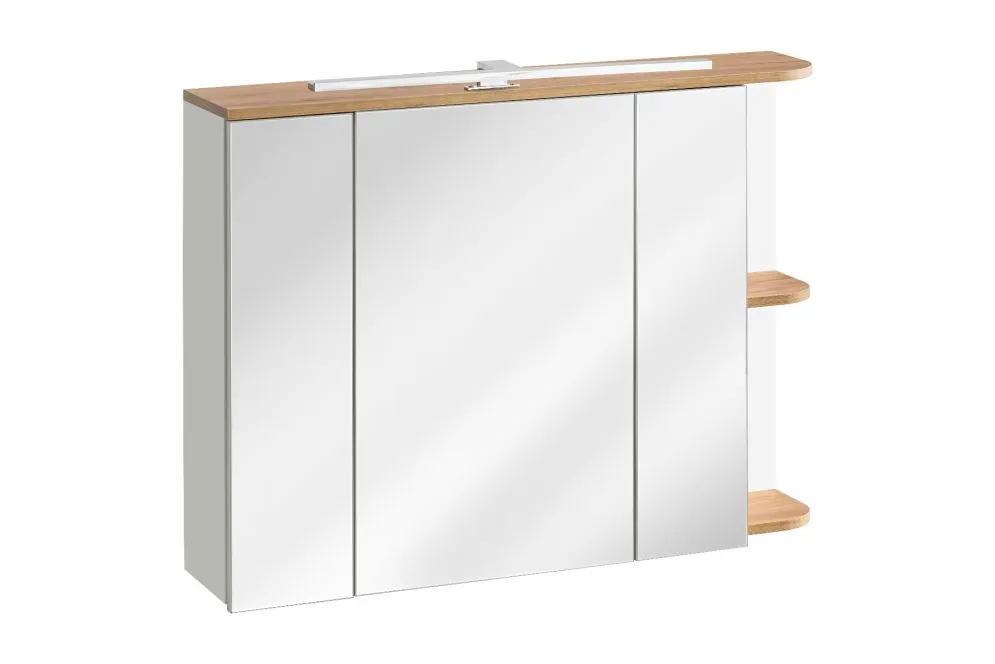Szafka łazienkowa PLATINUM 94 cm biała z lustrem wisząca | MIRAT. kolekcja PLATINUM