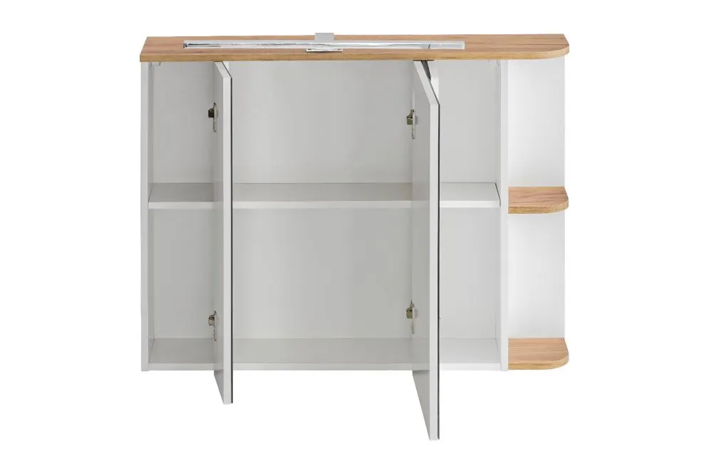 Szafka łazienkowa PLATINUM 94 cm biała z lustrem wisząca | MIRAT. kolekcja PLATINUM