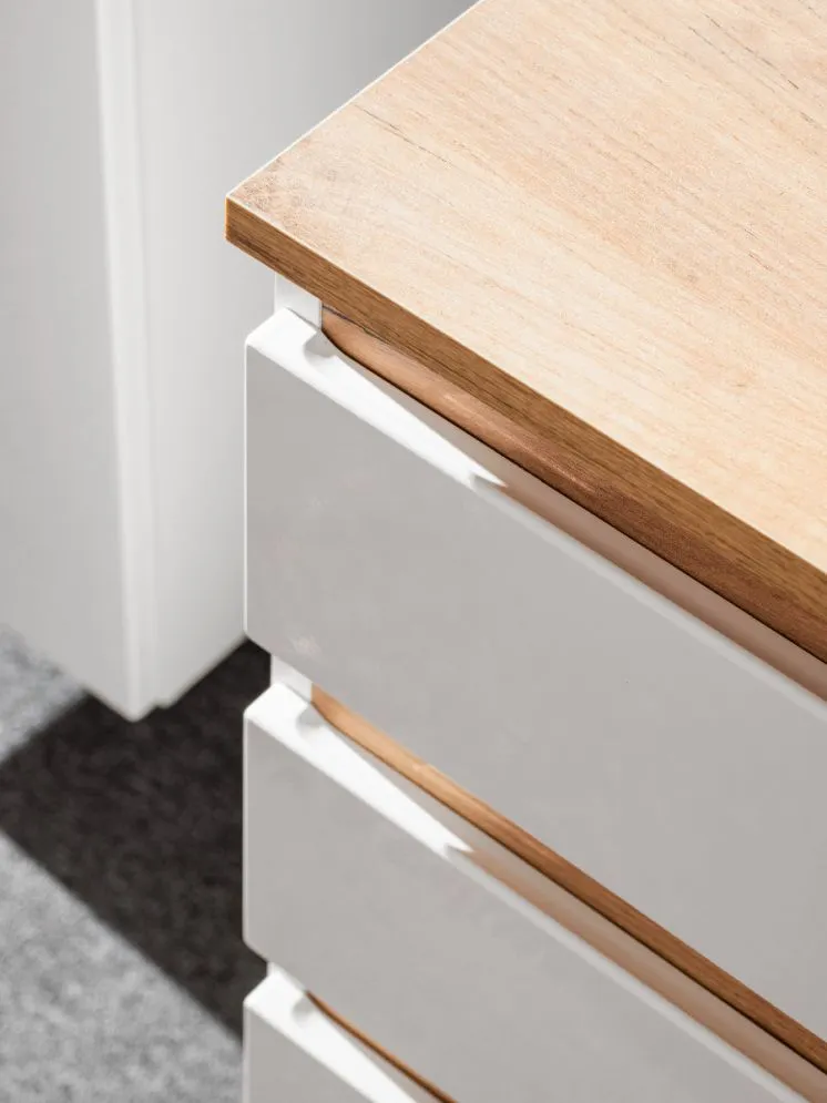 Szafka pod umywalkę nablatową PLATINUM 94 cm biała wisząca | MIRAT. kolekcja PLATINUM