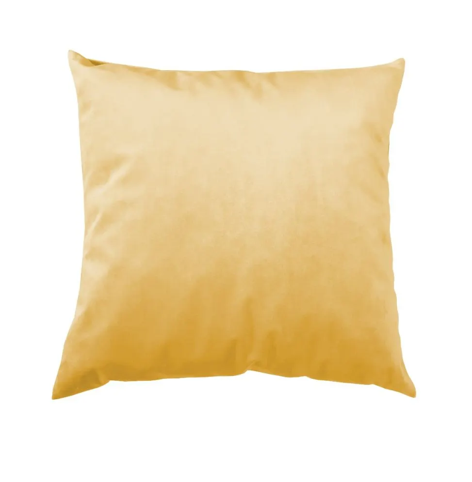Poduszka dekoracyjna GLANS VELVET 50x50 MG15 musztardowa/curry do salonu | MIRAT. styl GLAMOUR
