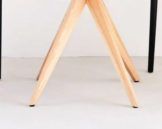Stół półokrągły CUTTI 90x90 rozkładany petrol blue/dąb I sklep meblowy MIRAT. styl PASTELE