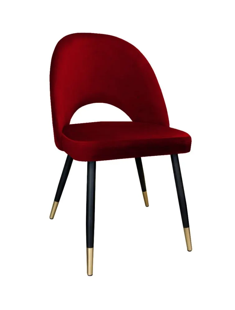Krzesło ISKAR VELVET GOLD bordowe tapicerowane | MIRAT. w stylu GLAMOUR kolekcja