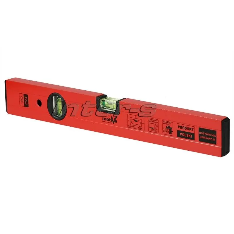 Poziomica Aluminiowa 40cm MOTIVE Red | Precyzyjna i Wytrzymała