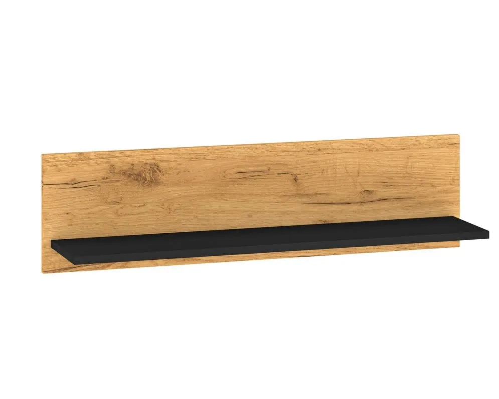 Półka COLT 11 dąb złoty craft/czarna I sklep meblowy MIRAT. styl LOFT kolekcja COLT