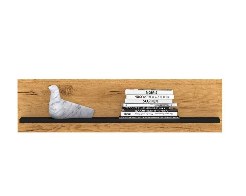 Półka COLT 11 dąb złoty craft/czarna I sklep meblowy MIRAT. styl LOFT kolekcja COLT