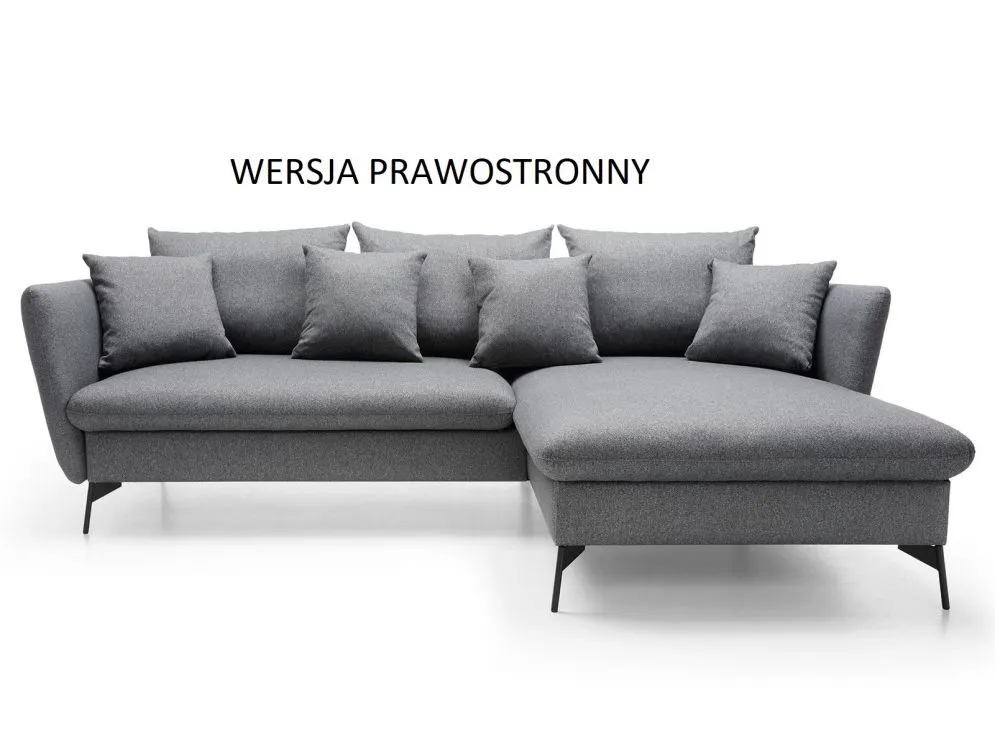 Narożnik z funkcją spania LINDA ciemny szary rozkładany I sklep meblowy MIRAT.