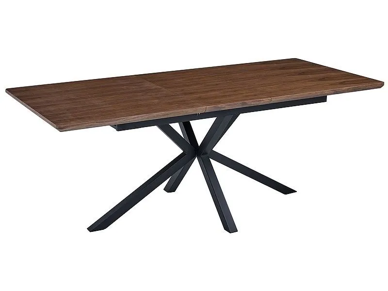 Stół rozkładany LOGAN 160(200)x90 orzech/czarny mat w stylu industrialnym I sklep meblowy MIRAT. styl LOFT